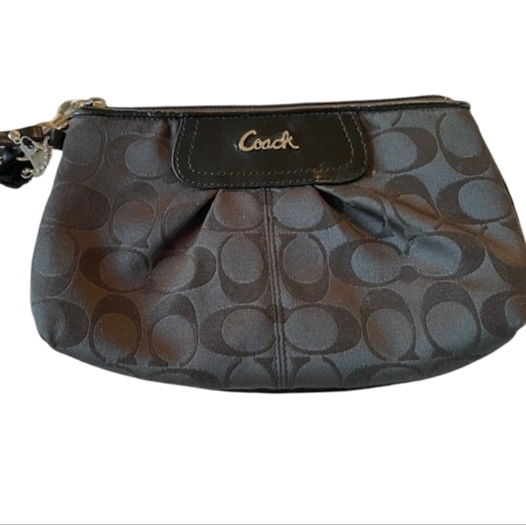 Coach Black Classic Wristlet - 8" L, 5" H, 2" D - Picture 11 of 14